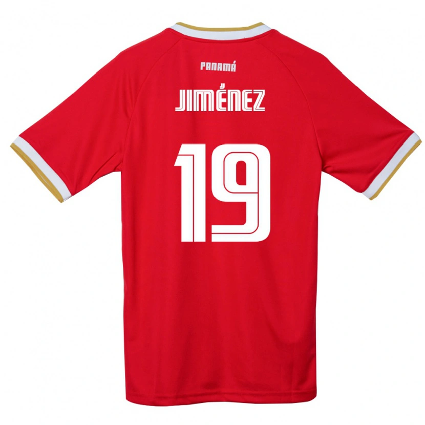 Danxen Män Panama Mijahir Jiménez #19 Röd Brun Vit Hemmatröja Matchtröjor 26-28 Tröjor T-Tröja