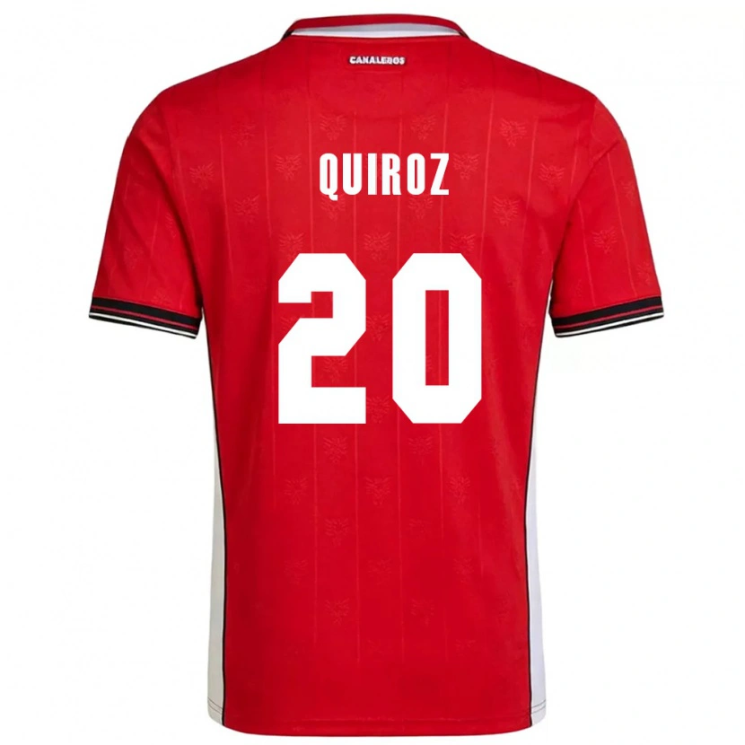 Danxen Män Panama Gabriel Quiroz #20 Röd Brun Vit Hemmatröja Matchtröjor 26-28 Tröjor T-Tröja