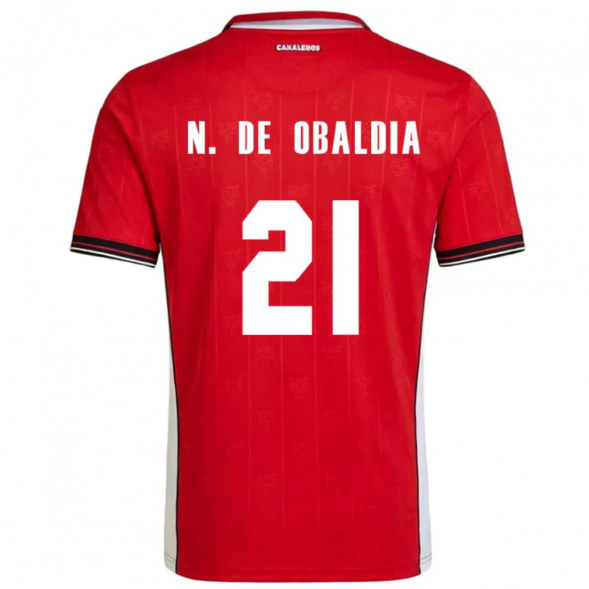 Danxen Män Panama Nicole De Obaldía #21 Röd Brun Vit Hemmatröja Matchtröjor 26-28 Tröjor T-Tröja