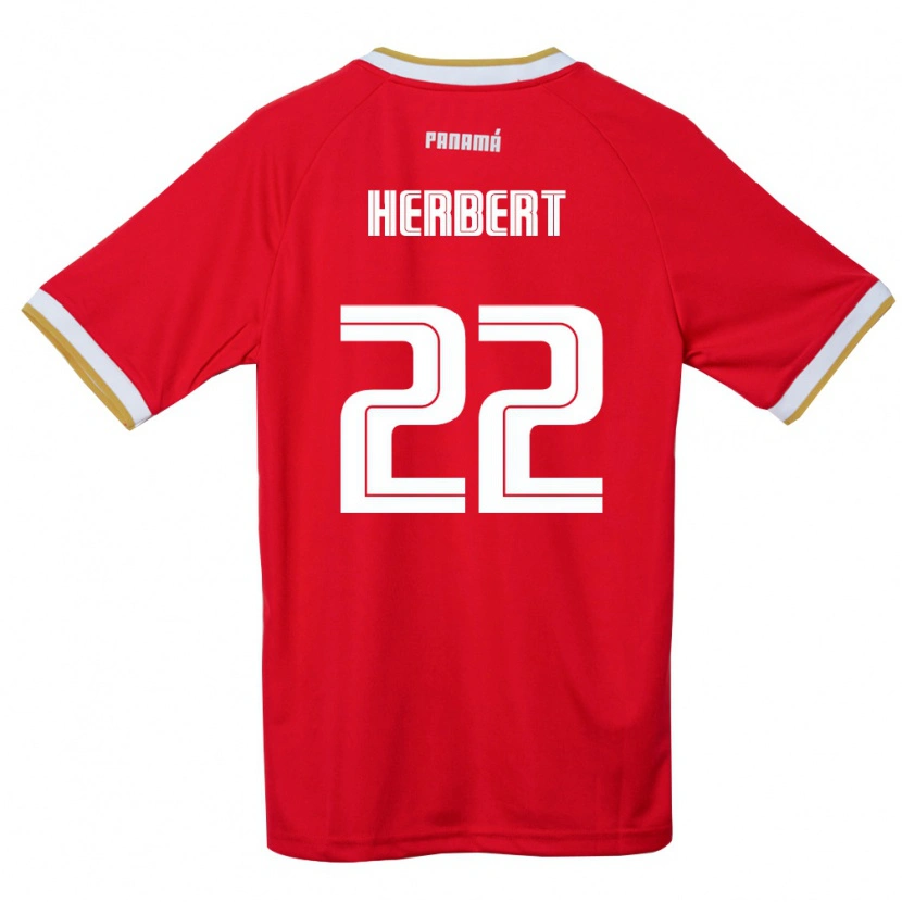 Danxen Män Panama Antony Herbert #22 Röd Brun Vit Hemmatröja Matchtröjor 26-28 Tröjor T-Tröja