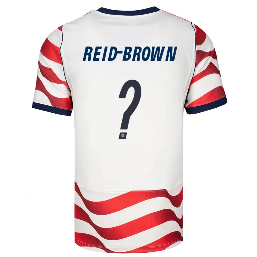Danxen Män Usa Tahir Reid-Brown #0 Röd Vit Svart Hemmatröja Matchtröjor 26-28 Tröjor T-Tröja