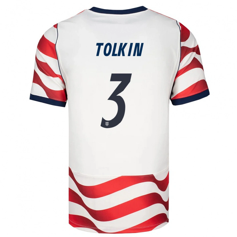 Danxen Män Usa John Tolkin #3 Röd Vit Svart Hemmatröja Matchtröjor 26-28 Tröjor T-Tröja