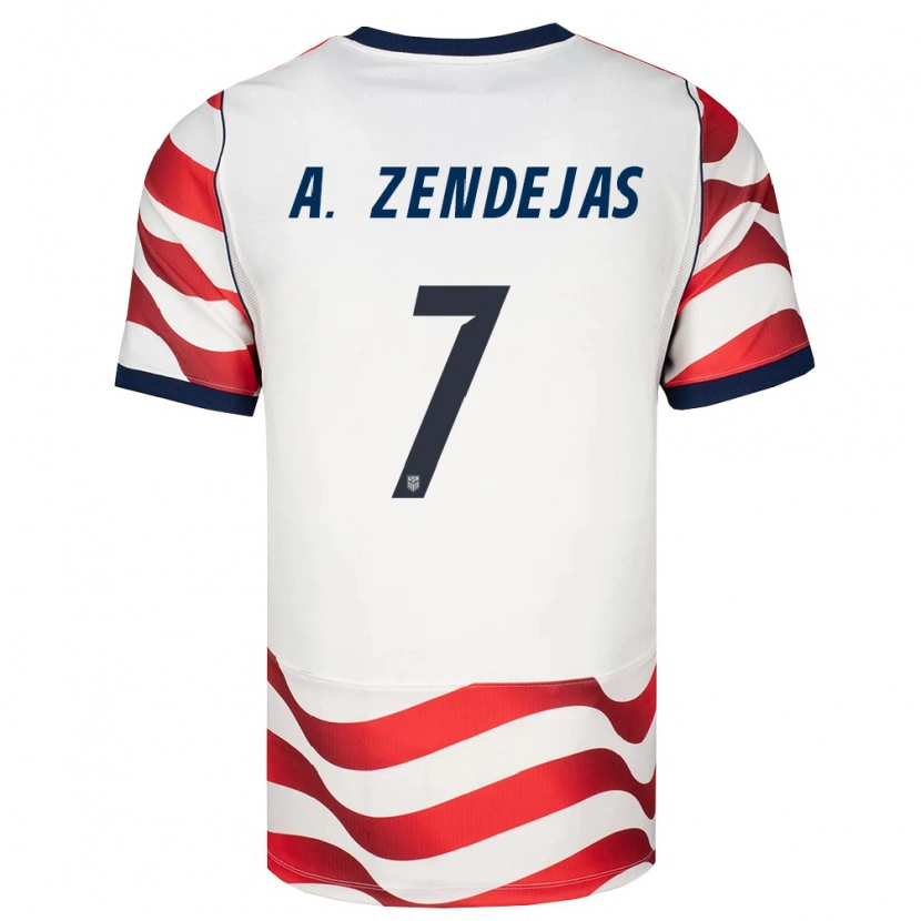 Danxen Män Usa Álex Zendejas #7 Röd Vit Svart Hemmatröja Matchtröjor 26-28 Tröjor T-Tröja