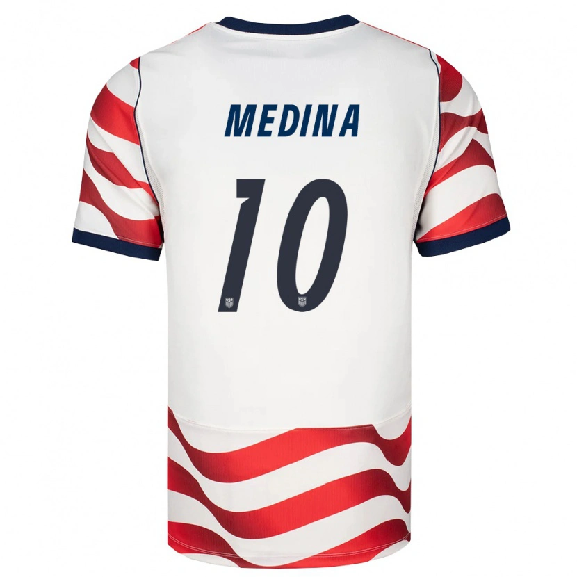 Danxen Män Usa Cruz Medina #10 Röd Vit Svart Hemmatröja Matchtröjor 26-28 Tröjor T-Tröja