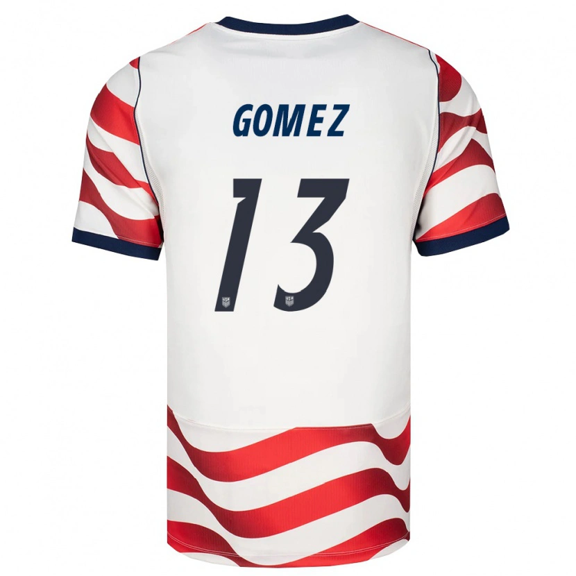 Danxen Män Usa Jonathan Gomez #13 Röd Vit Svart Hemmatröja Matchtröjor 26-28 Tröjor T-Tröja
