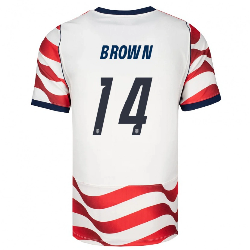 Danxen Män Usa Tristan Brown #14 Röd Vit Svart Hemmatröja Matchtröjor 26-28 Tröjor T-Tröja
