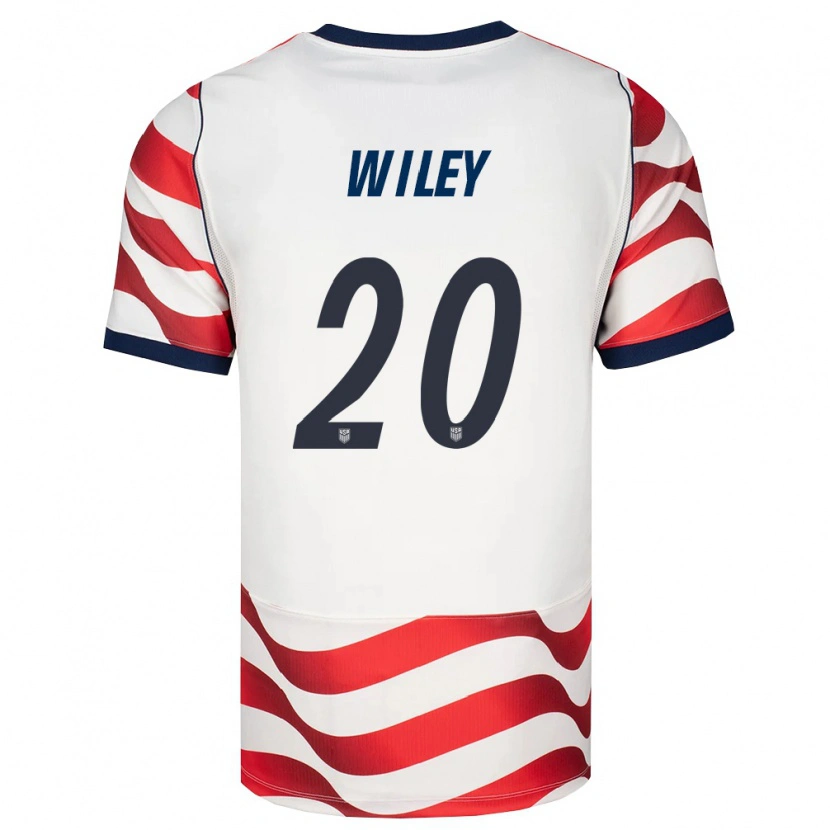 Danxen Män Usa Caleb Wiley #20 Röd Vit Svart Hemmatröja Matchtröjor 26-28 Tröjor T-Tröja
