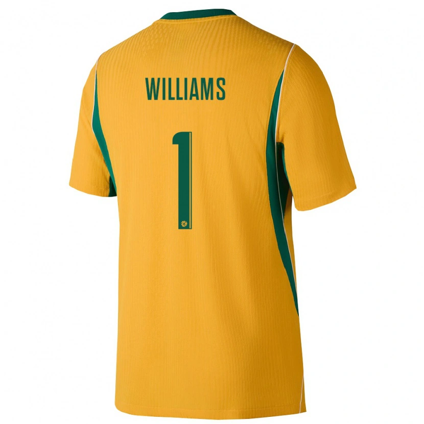 Danxen Män Australien Lydia Williams #1 Gul Grön Hemmatröja Matchtröjor 26-28 Tröjor T-Tröja