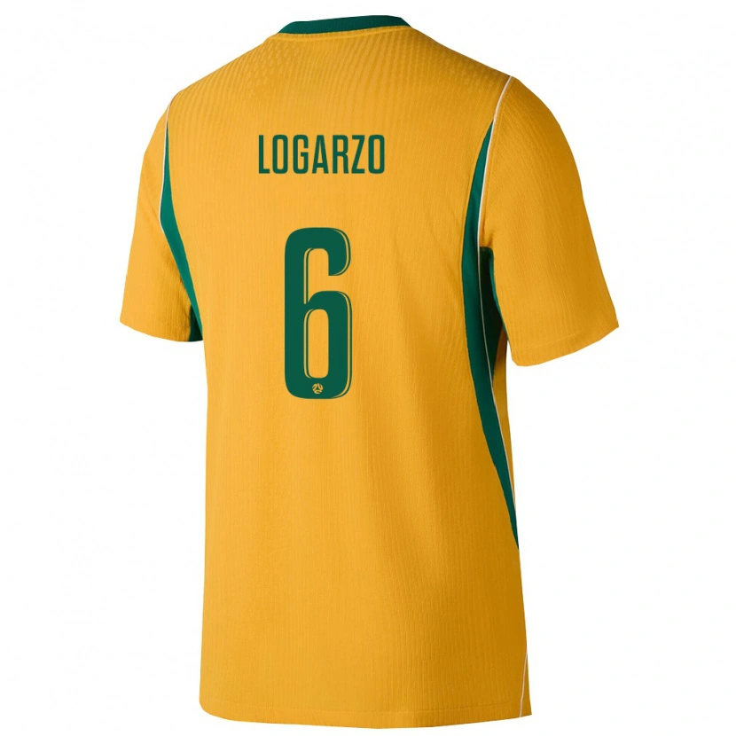 Danxen Män Australien Chloe Logarzo #6 Gul Grön Hemmatröja Matchtröjor 26-28 Tröjor T-Tröja