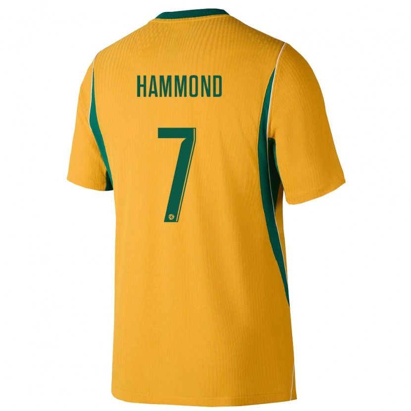 Danxen Män Australien Tristan Hammond #7 Gul Grön Hemmatröja Matchtröjor 26-28 Tröjor T-Tröja