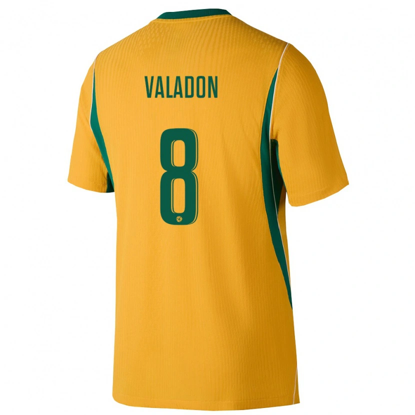 Danxen Män Australien Jordi Valadon #8 Gul Grön Hemmatröja Matchtröjor 26-28 Tröjor T-Tröja
