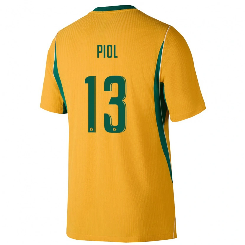 Danxen Män Australien Ariath Piol #13 Gul Grön Hemmatröja Matchtröjor 26-28 Tröjor T-Tröja