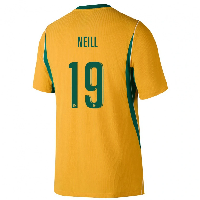 Danxen Män Australien Marcus Neill #19 Gul Grön Hemmatröja Matchtröjor 26-28 Tröjor T-Tröja