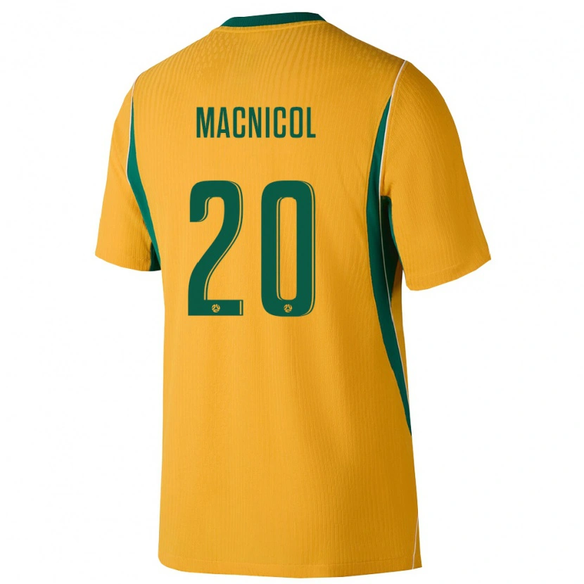 Danxen Män Australien Quinn Macnicol #20 Gul Grön Hemmatröja Matchtröjor 26-28 Tröjor T-Tröja