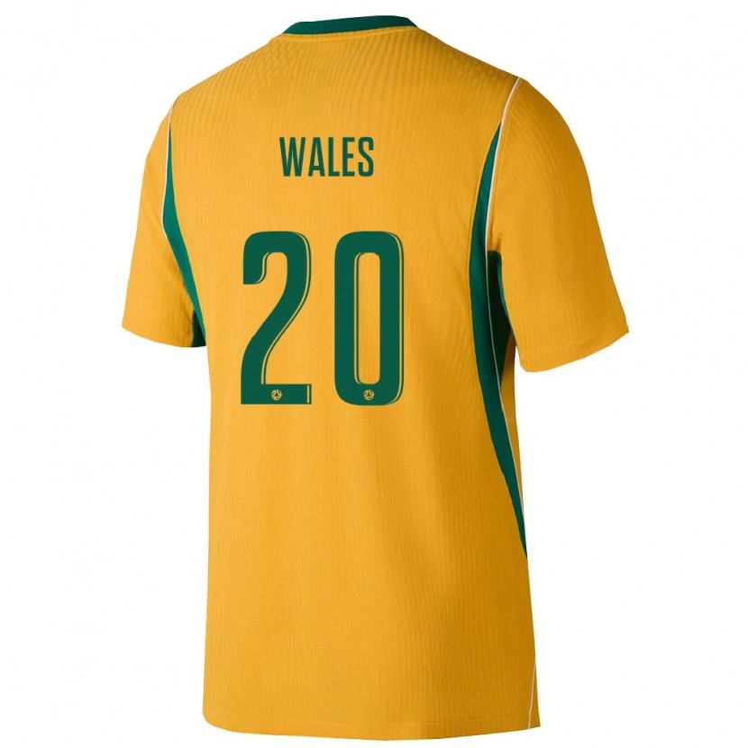 Danxen Män Australien Lachlan Wales #20 Gul Grön Hemmatröja Matchtröjor 26-28 Tröjor T-Tröja