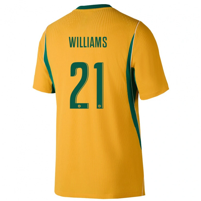 Danxen Män Australien Rhys Williams #21 Gul Grön Hemmatröja Matchtröjor 26-28 Tröjor T-Tröja