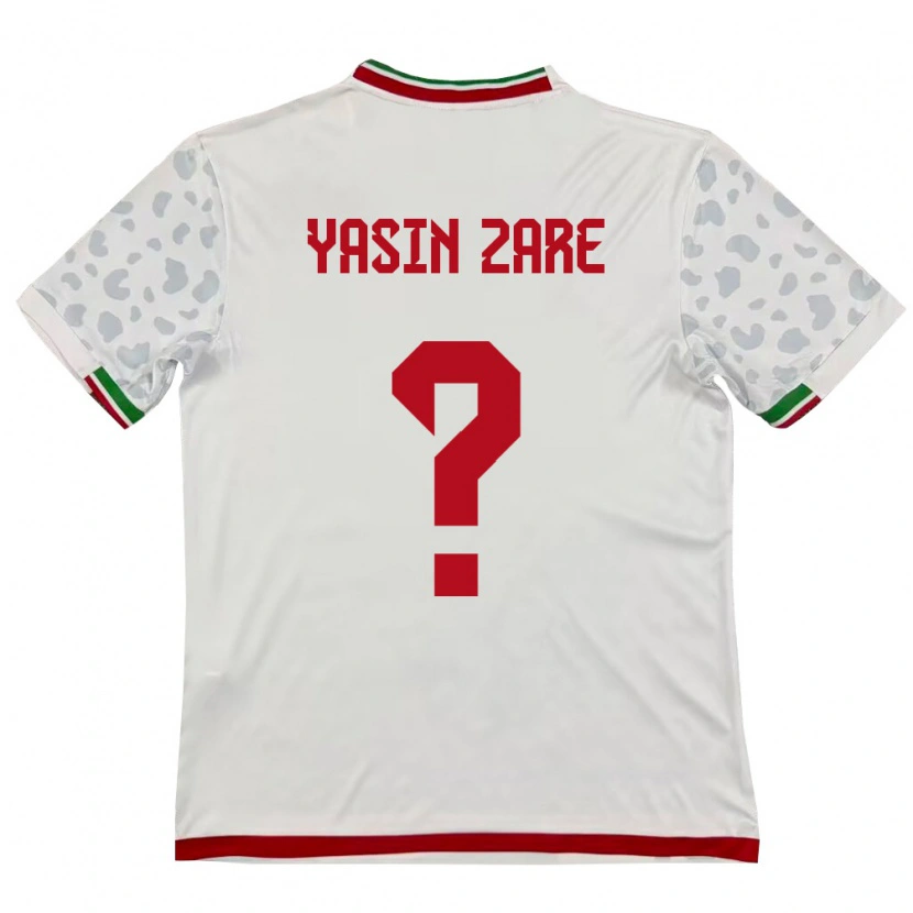 Danxen Män Iran Yasin Zare #0 Vit Röd Hemmatröja Matchtröjor 26-28 Tröjor T-Tröja