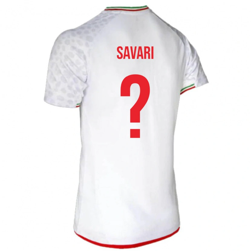Danxen Män Iran Morteza Savari #0 Vit Röd Hemmatröja Matchtröjor 26-28 Tröjor T-Tröja