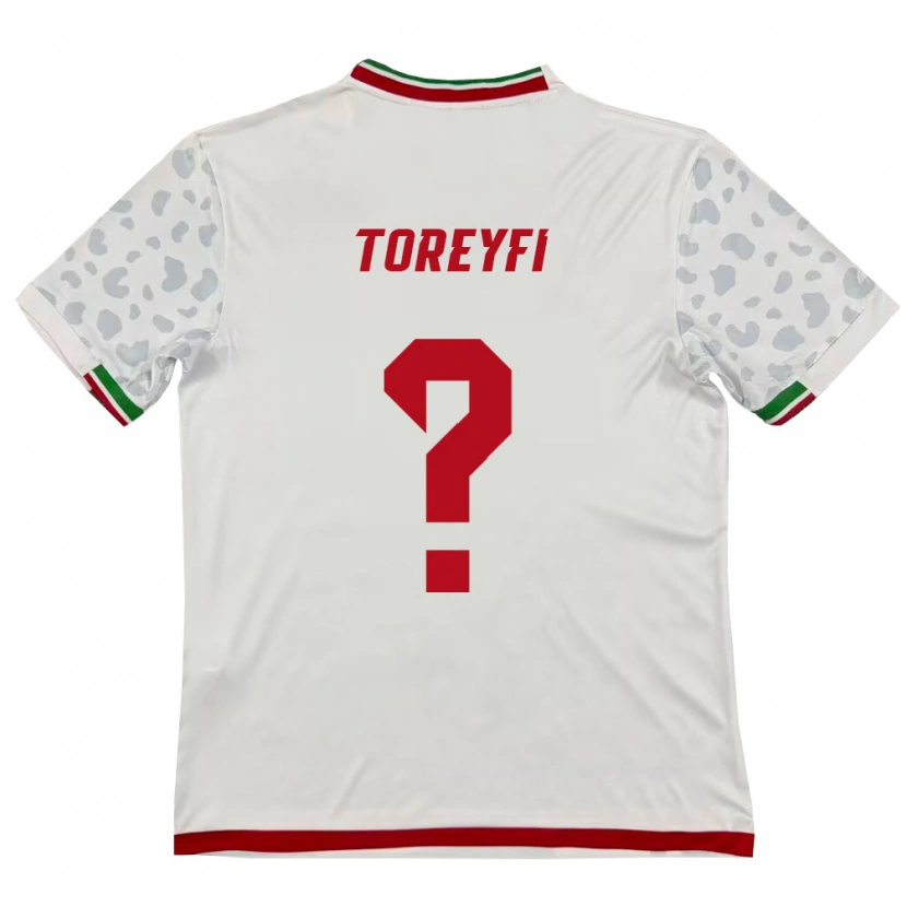 Danxen Män Iran Abolfazl Toreyfi #0 Vit Röd Hemmatröja Matchtröjor 26-28 Tröjor T-Tröja