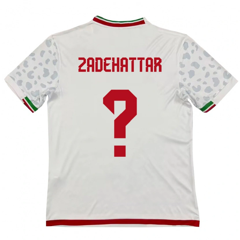 Danxen Män Iran Abolfazl Zadehattar #0 Vit Röd Hemmatröja Matchtröjor 26-28 Tröjor T-Tröja