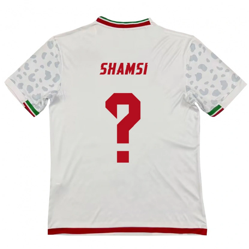 Danxen Män Iran Mojtaba Shamsi #0 Vit Röd Hemmatröja Matchtröjor 26-28 Tröjor T-Tröja