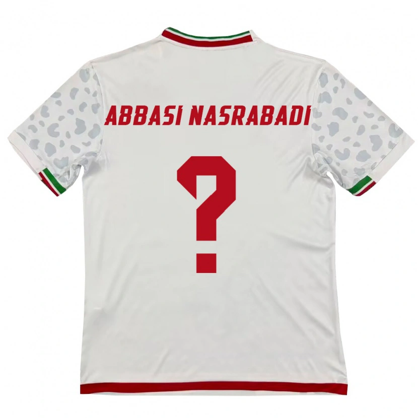 Danxen Män Iran Mohammadreza Abbasi Nasrabadi #0 Vit Röd Hemmatröja Matchtröjor 26-28 Tröjor T-Tröja