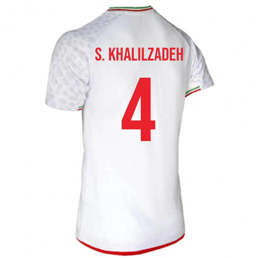 Danxen Män Iran Shojae Khalilzadeh #4 Vit Röd Hemmatröja Matchtröjor 26-28 Tröjor T-Tröja