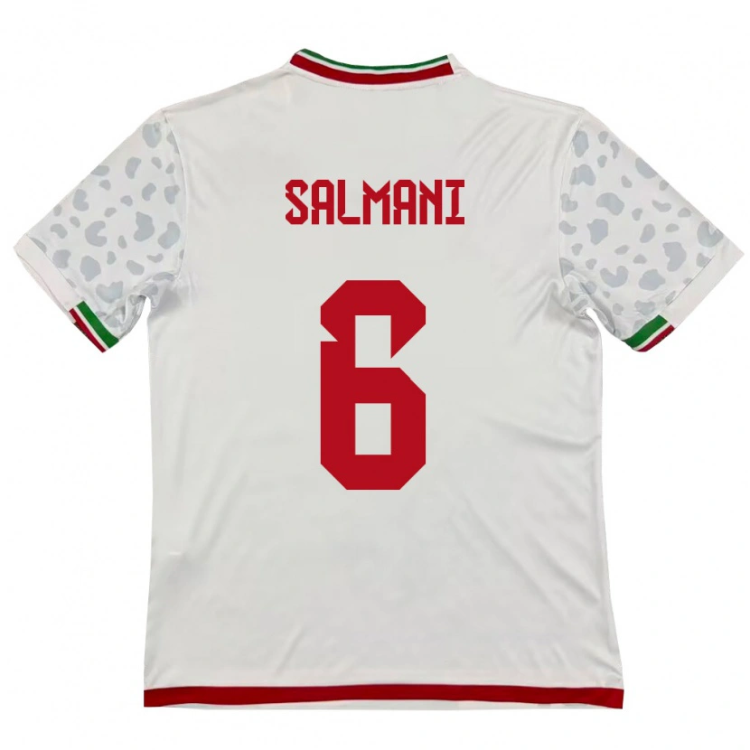 Danxen Män Iran Yasin Salmani #6 Vit Röd Hemmatröja Matchtröjor 26-28 Tröjor T-Tröja