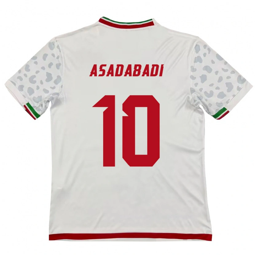 Danxen Män Iran Alireza Asadabadi #10 Vit Röd Hemmatröja Matchtröjor 26-28 Tröjor T-Tröja