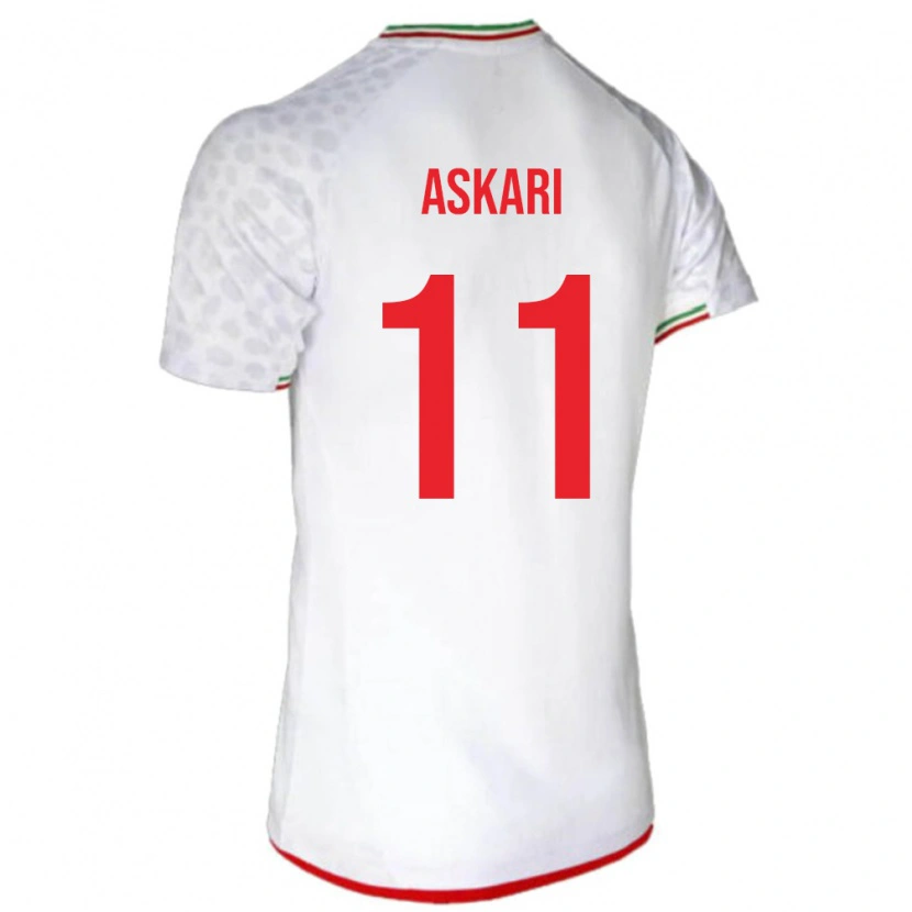 Danxen Män Iran Mohammad Askari #11 Vit Röd Hemmatröja Matchtröjor 26-28 Tröjor T-Tröja