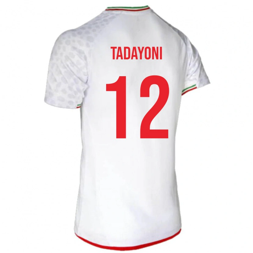 Danxen Män Iran Morteza Tadayoni #12 Vit Röd Hemmatröja Matchtröjor 26-28 Tröjor T-Tröja
