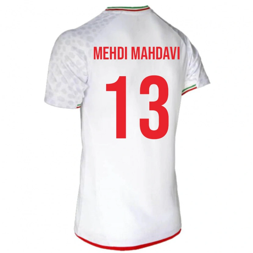 Danxen Män Iran Seyed Mehdi Mahdavi #13 Vit Röd Hemmatröja Matchtröjor 26-28 Tröjor T-Tröja