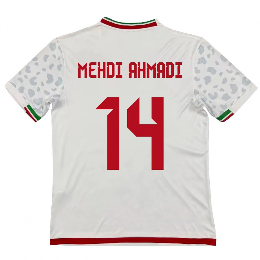 Danxen Män Iran Mohammad Mehdi Ahmadi #14 Vit Röd Hemmatröja Matchtröjor 26-28 Tröjor T-Tröja