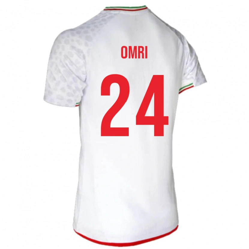 Danxen Män Iran Mohammad Omri #24 Vit Röd Hemmatröja Matchtröjor 26-28 Tröjor T-Tröja