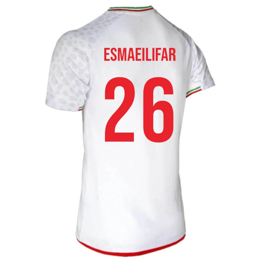 Danxen Män Iran Danial Esmaeilifar #26 Vit Röd Hemmatröja Matchtröjor 26-28 Tröjor T-Tröja
