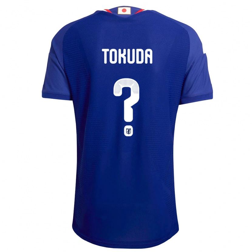 Danxen Män Japan Homare Tokuda #0 Blå Vit Röd Hemmatröja Matchtröjor 26-28 Tröjor T-Tröja