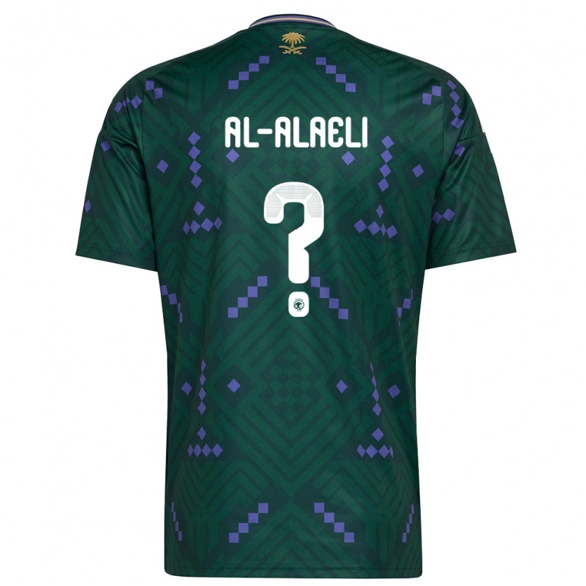 Danxen Män Saudi-Arabien Mishal Al-Alaeli #0 Grön Lila Vit Hemmatröja Matchtröjor 26-28 Tröjor T-Tröja