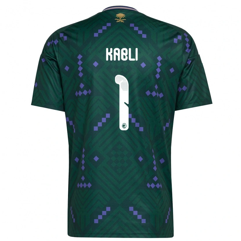 Danxen Män Saudi-Arabien Bader Kabli #1 Grön Lila Vit Hemmatröja Matchtröjor 26-28 Tröjor T-Tröja