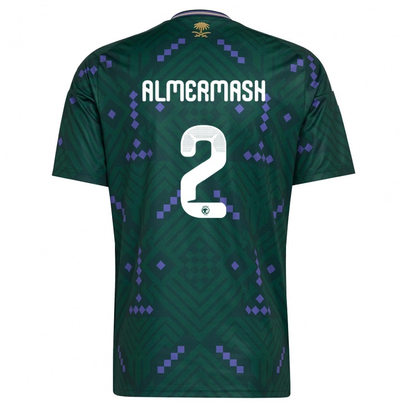 Danxen Män Saudi-Arabien Oama Almermash #2 Grön Lila Vit Hemmatröja Matchtröjor 26-28 Tröjor T-Tröja