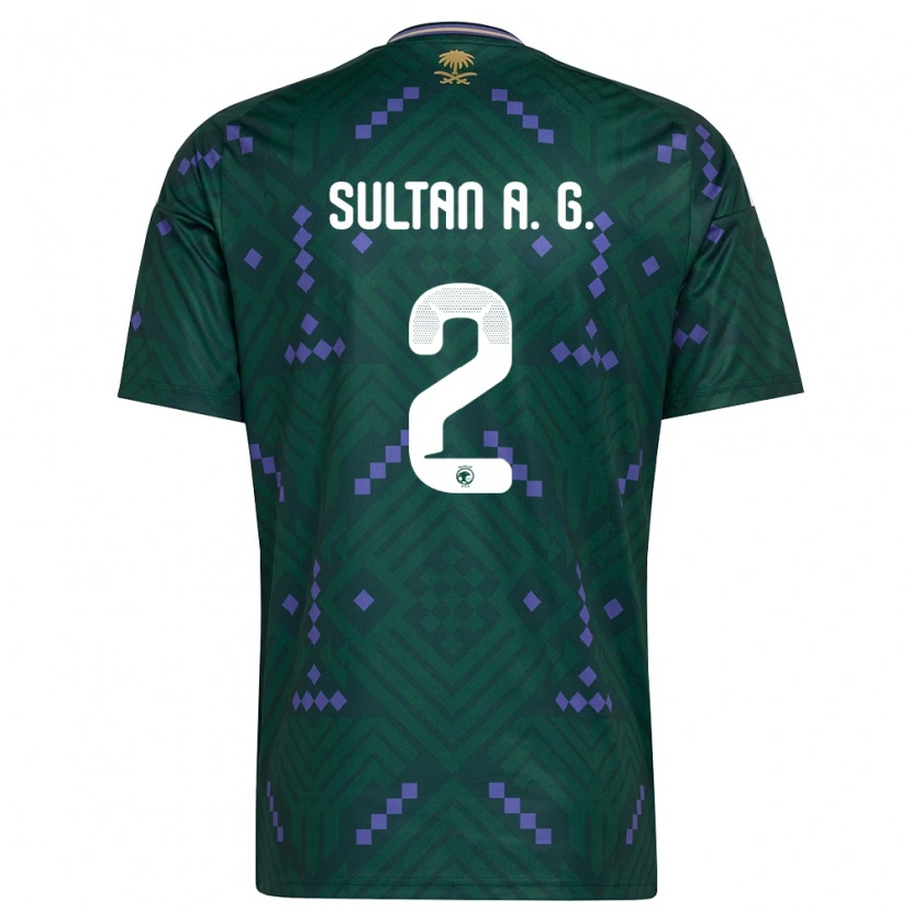 Danxen Män Saudi-Arabien Sultan Al-Ghannam #2 Grön Lila Vit Hemmatröja Matchtröjor 26-28 Tröjor T-Tröja