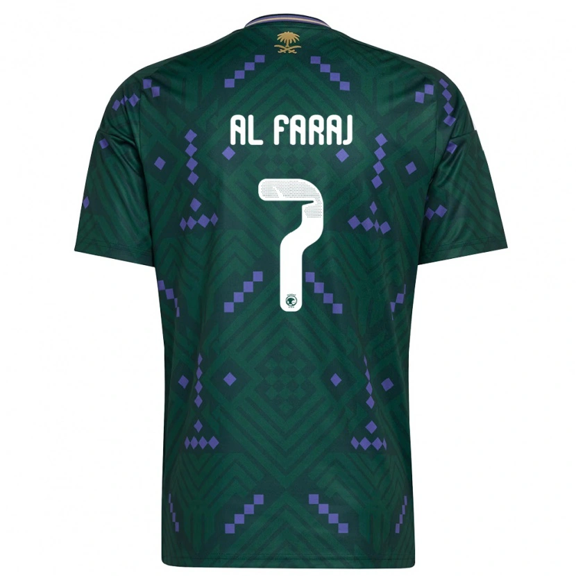 Danxen Män Saudi-Arabien Salman Al-Faraj #7 Grön Lila Vit Hemmatröja Matchtröjor 26-28 Tröjor T-Tröja