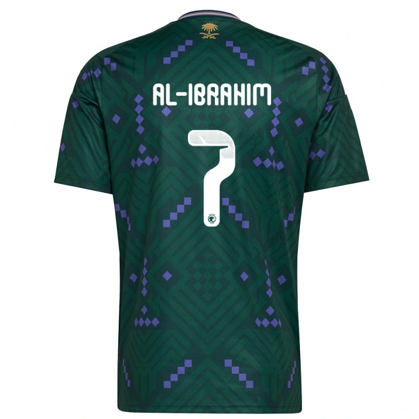 Danxen Män Saudi-Arabien Noura Al Ibrahim #7 Grön Lila Vit Hemmatröja Matchtröjor 26-28 Tröjor T-Tröja