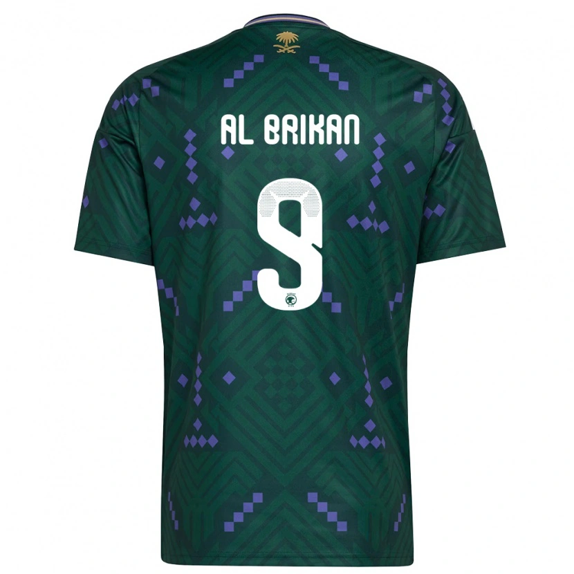 Danxen Män Saudi-Arabien Feras Al Brikan #9 Grön Lila Vit Hemmatröja Matchtröjor 26-28 Tröjor T-Tröja