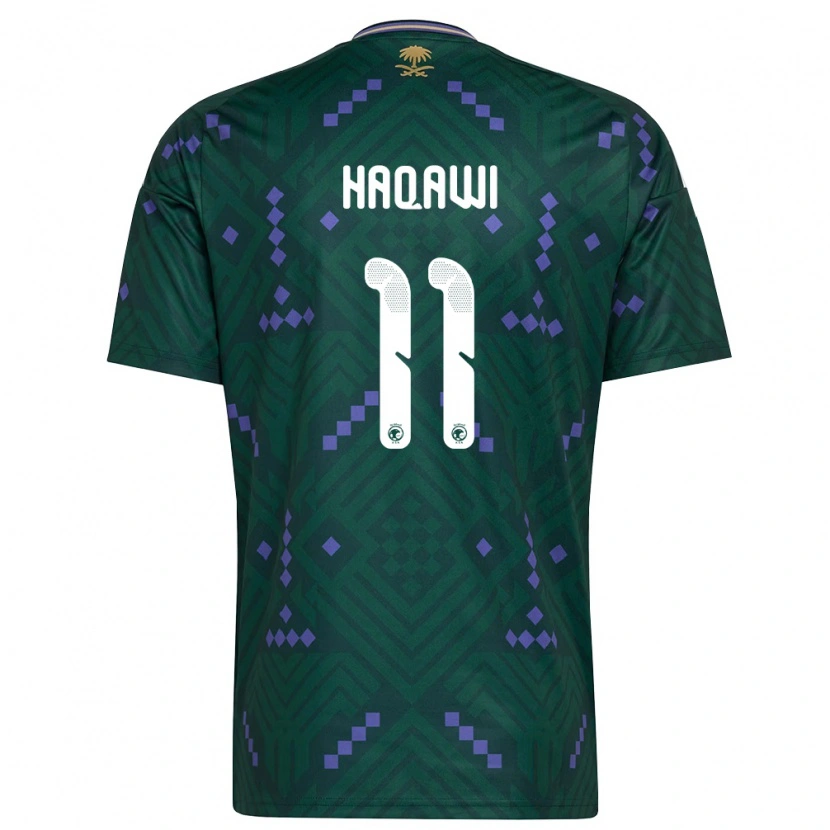 Danxen Män Saudi-Arabien Saad Haqawi #11 Grön Lila Vit Hemmatröja Matchtröjor 26-28 Tröjor T-Tröja