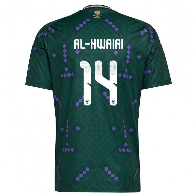 Danxen Män Saudi-Arabien Nawaf Al-Hwairi #14 Grön Lila Vit Hemmatröja Matchtröjor 26-28 Tröjor T-Tröja