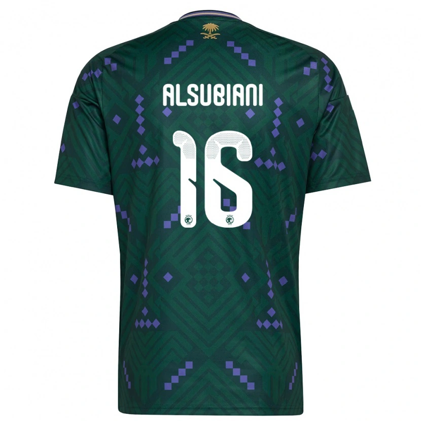 Danxen Män Saudi-Arabien Faisal Alsubiani #16 Grön Lila Vit Hemmatröja Matchtröjor 26-28 Tröjor T-Tröja