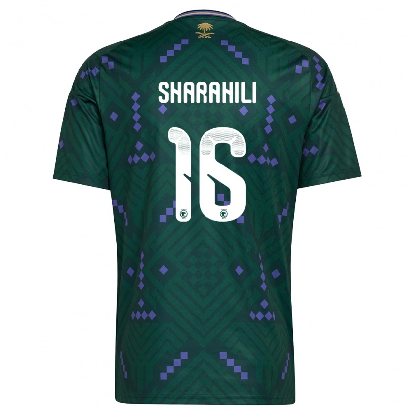 Danxen Män Saudi-Arabien Khalid Mashhour Sharahili #16 Grön Lila Vit Hemmatröja Matchtröjor 26-28 Tröjor T-Tröja