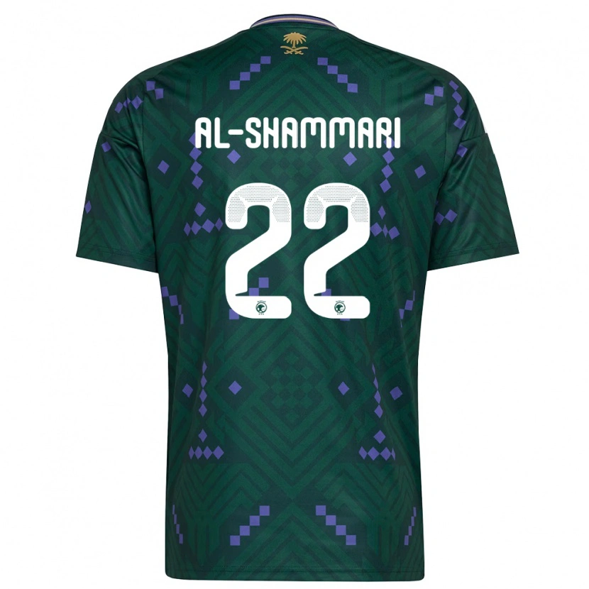 Danxen Män Saudi-Arabien Affas Al-Shammari #22 Grön Lila Vit Hemmatröja Matchtröjor 26-28 Tröjor T-Tröja