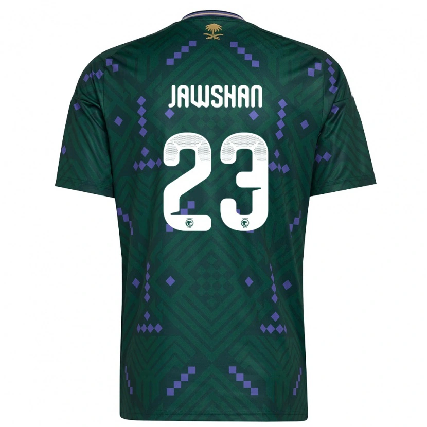 Danxen Män Saudi-Arabien Yazeed Jawshan #23 Grön Lila Vit Hemmatröja Matchtröjor 26-28 Tröjor T-Tröja