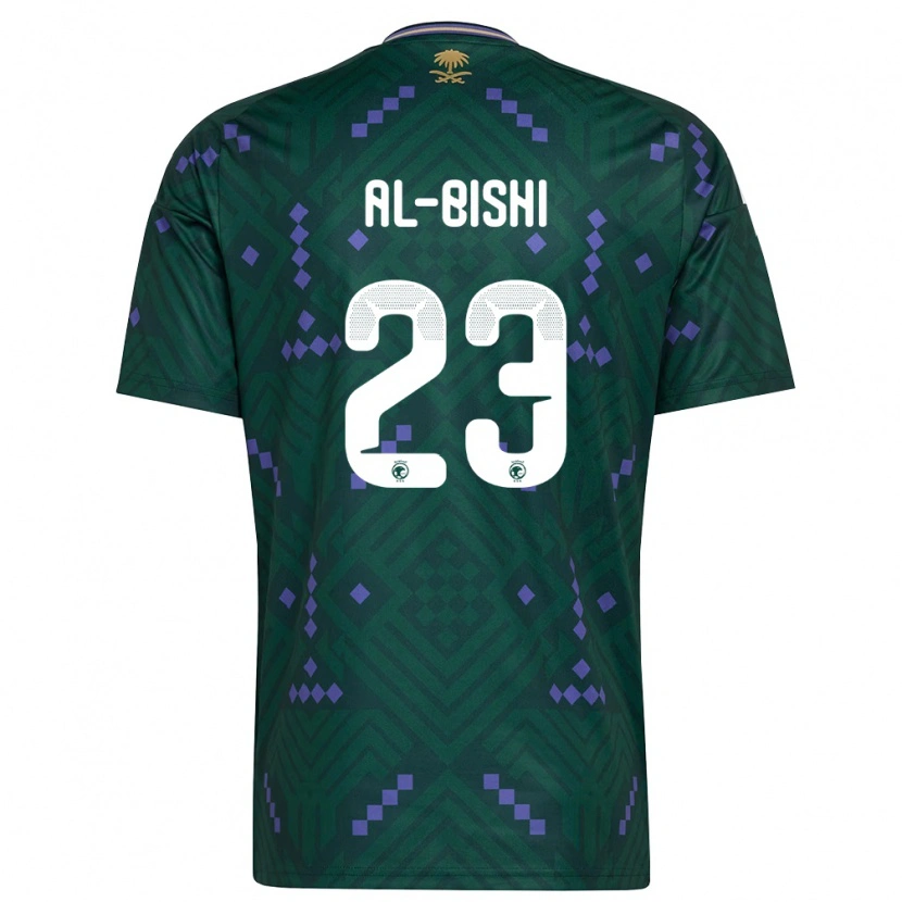 Danxen Män Saudi-Arabien Abdullah Al-Bishi #23 Grön Lila Vit Hemmatröja Matchtröjor 26-28 Tröjor T-Tröja